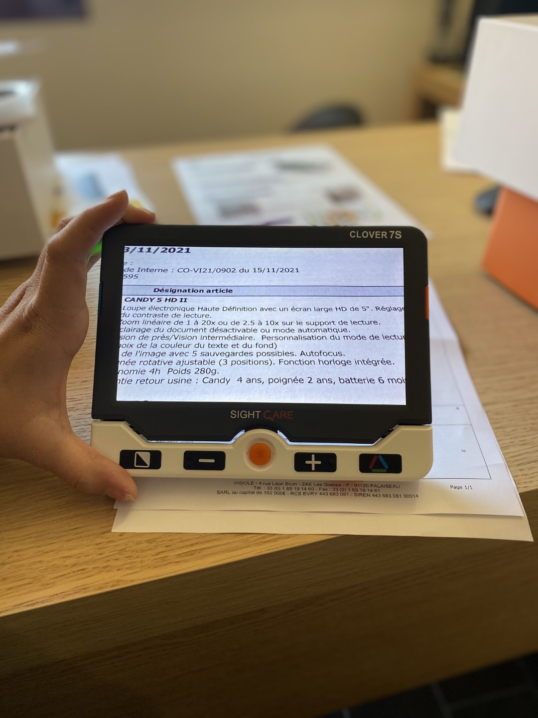 outil conçu pour les personnes malvoyantes ou ayant une déficience visuelle